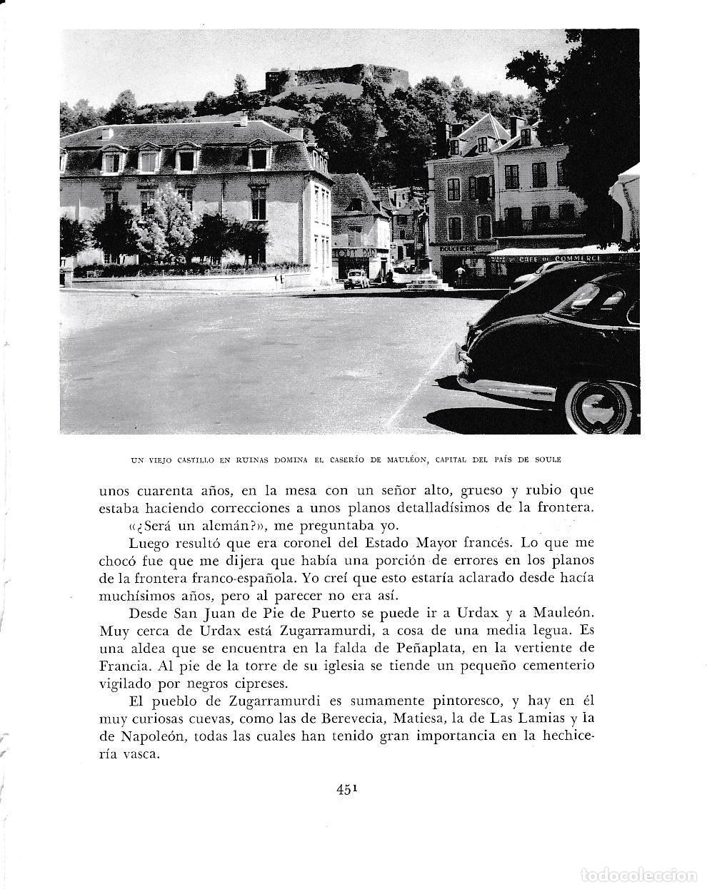 Postcards: LAMINA 6285: Viejo castillo en ruinas frente al caserio de Mauleon en el Pais de Soule - Pio Baroja