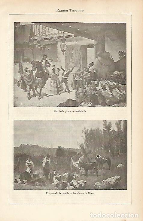 Postkarten: LAMINA ESPASA 12069: Una boda gitana en Andalucia y Preparando la comida en las afueras de Roma por