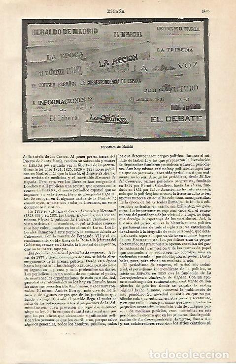 Postais: LAMINA ESPASA 20083: Peridicos de Madrid - Varios
