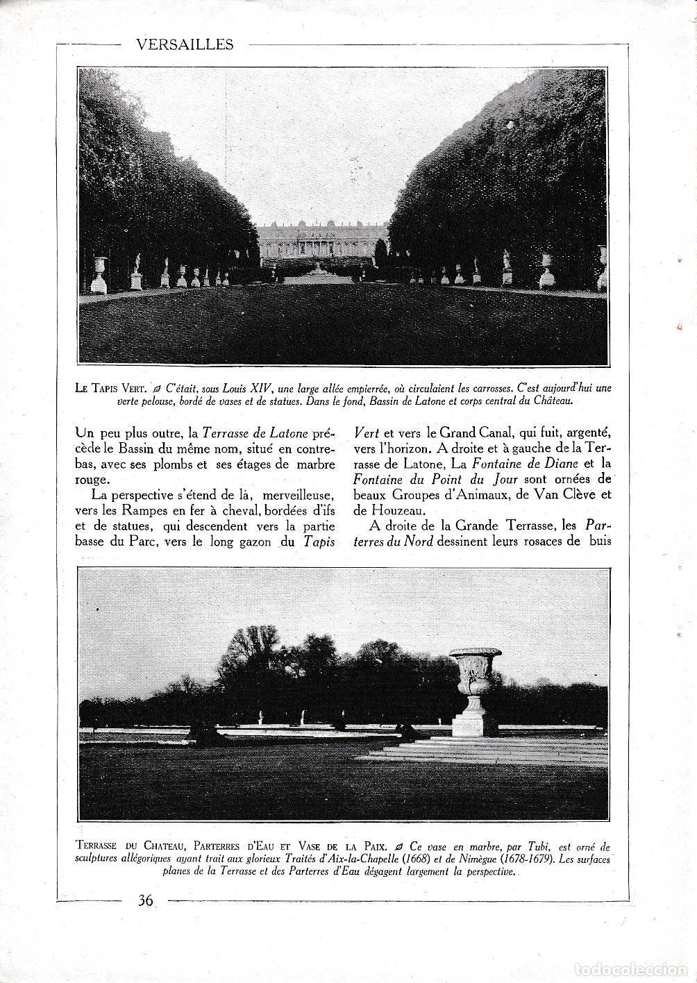 Cartoline: LAMINA 30052: Le tapis vert sous Louis XIV et Terrasse du chateau parterres d eau et Vase de la Paix