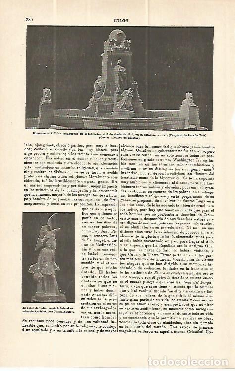 Cartoline: LAMINA ESPASA 13940: Monumento a Colon en Washington - Varios