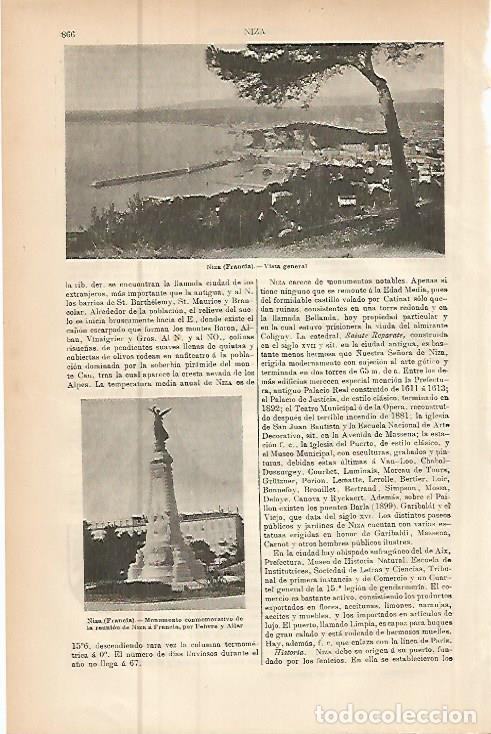 Cartoline: LAMINA ESPASA 9507: Vista general de Niza Francia - Varios