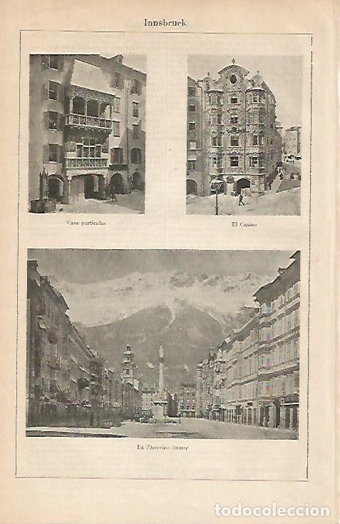 Postais: LAMINA ESPASA 4622: Vistas de Innsbruck Austria - Varios Autores