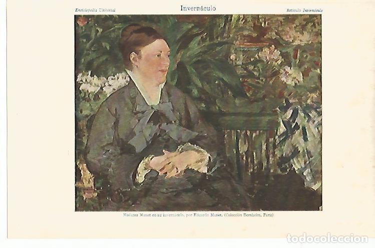 Postkarten: LAMINA ESPASA 7210: Madame Manet en su invernaculo por Manet - Varios