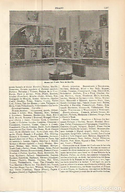 Postales: LAMINA ESPASA 10635: Sala de Murillo en el Museo del Prado - Varios