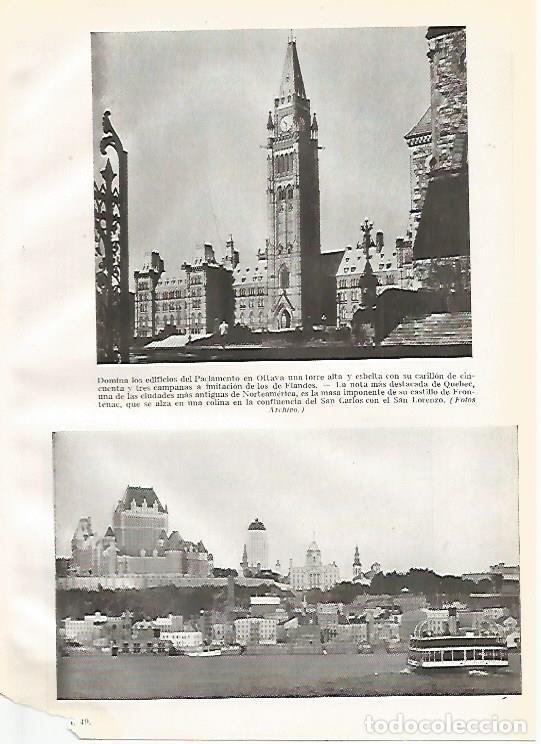 Cartoline: LAMINA GEOGRAFIA 0195: Parlamento de Ottava y vista de Quebec Canada - Ricardo Beltran y Vicente Ver