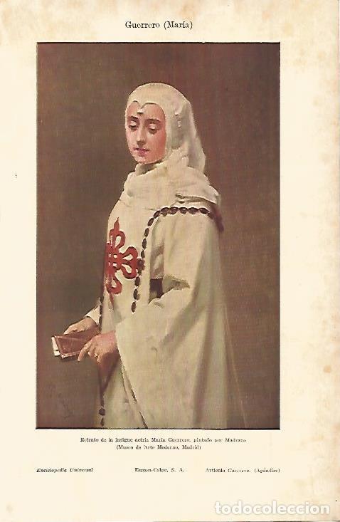 Cartoline: LAMINA ESPASA 11397: Retrato de Maria Guerrero por Madrazo - Varios