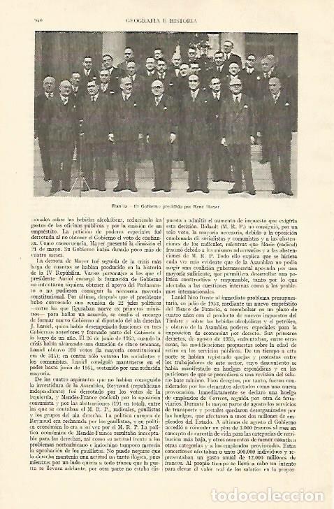 Postkarten: LAMINA ESPASA 22076: El Gobierno de Rene Mayer de Francia - Varios