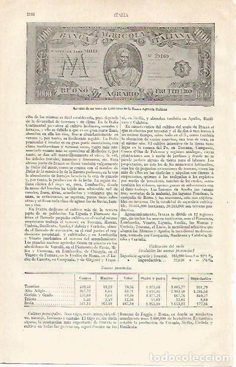 Postcards: LAMINA ESPASA 20888: Bono de 1000 liras de Italia - Varios