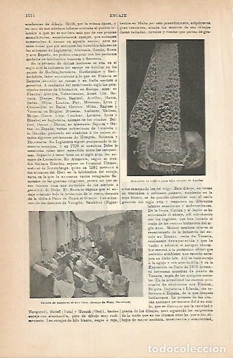 Postkarten: LAMINA ESPASA 6903: Almohada de bolillos de Aquilea. Escuela de encajeras en Arenys de Munt Barcelon