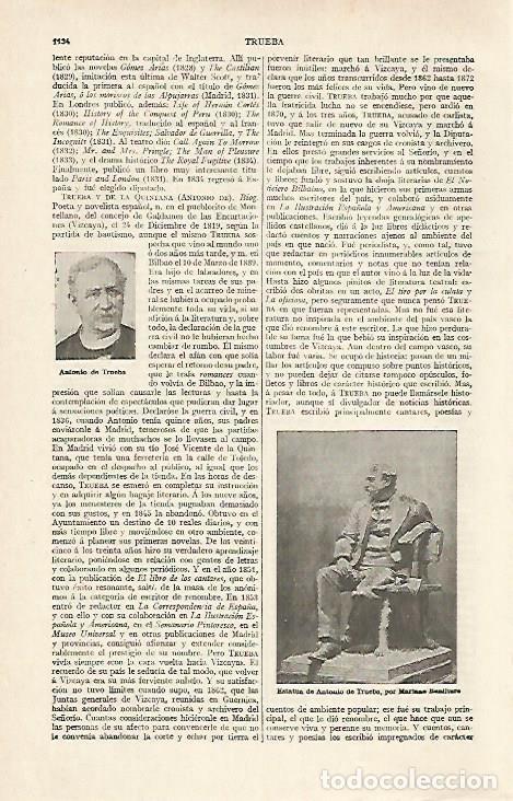 Cartes Postales: LAMINA ESPASA 20536: Antonio de Trueba - Varios