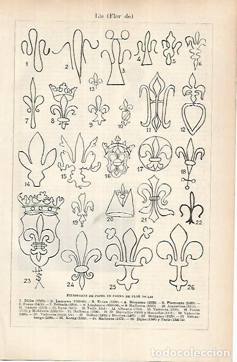 Cartes Postales: LAMINA ESPASA 25751: Flor de lis - Varios