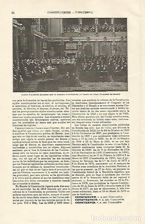 Cartoline: LAMINA ESPASA 20591: Amadeo I prestando juramento por Casado del Alisal - Varios