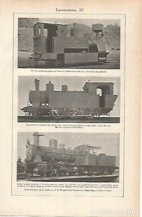 Postais: LAMINA ESPASA 25801: Locomotoras construidas en La Maquinista de Barcelona - Varios