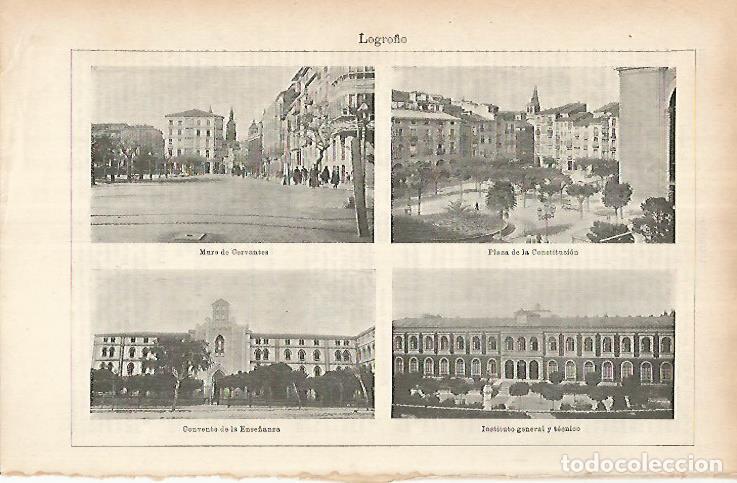 Postais: LAMINA ESPASA 25831: Vistas de Logro&ntilde;o - Varios