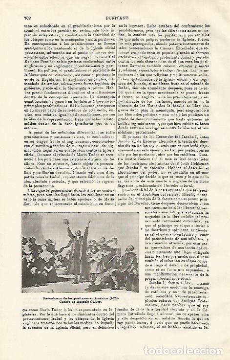 Postcards: LAMINA ESPASA 20649: Desembarco de los puritanos en America por Gisbert - Varios