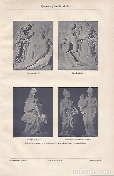 Postkarten: LAMINA ESPASA 20680: Esculturas de la iglesia de San Petronio en Bolonia - Varios