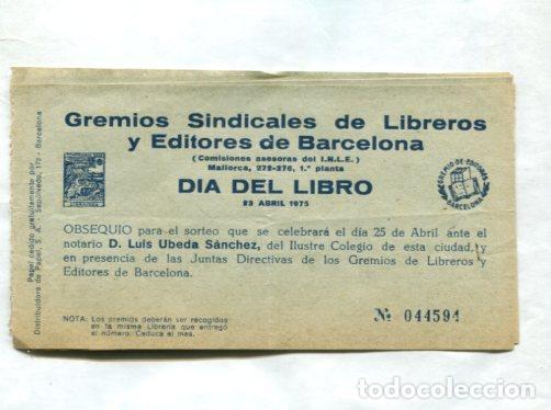Postkarten: Obsequio Dia del Libro gremio de libreros/editores de Barcelona en 1975
