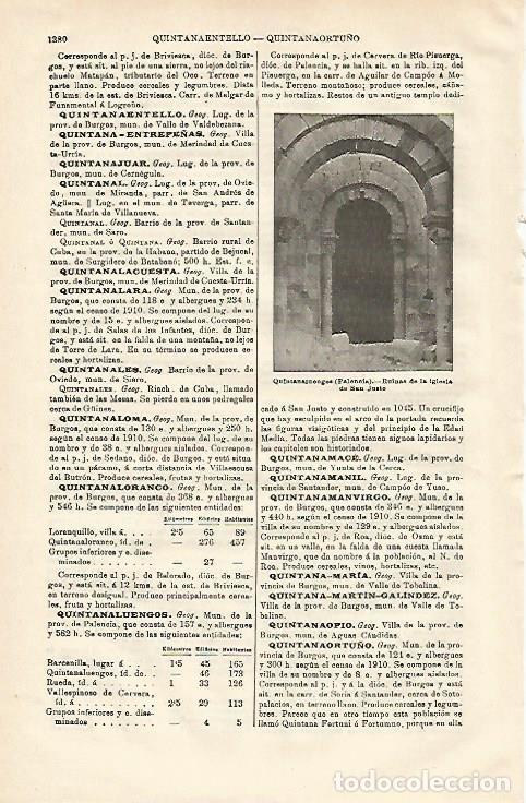 Postcards: LAMINA ESPASA 20740: Iglesia de San Justo en Quintanaluengos Palencia - Varios