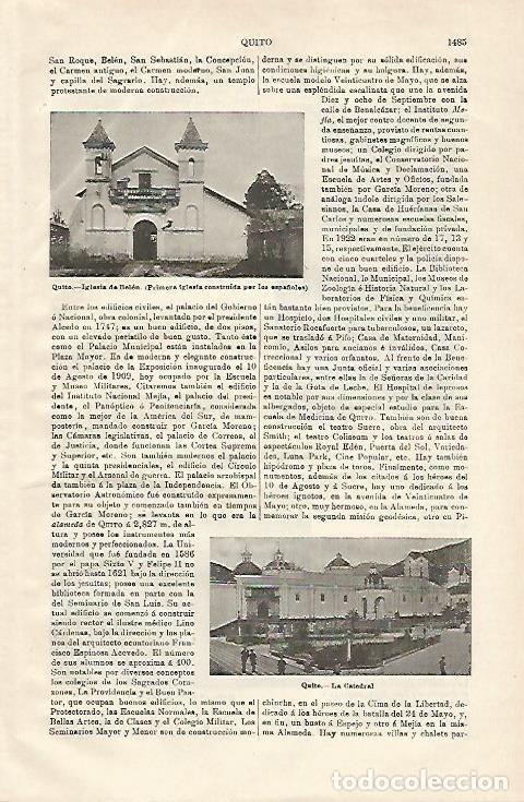 Postkarten: LAMINA ESPASA 20750: Iglesia de Belen en Quito Ecuador - Varios