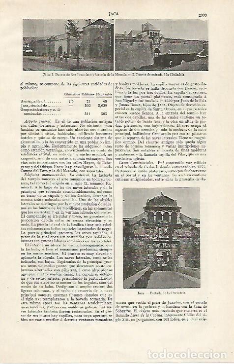 Postais: LAMINA ESPASA 20919: Puerta y Puente de Jaca Huesca - Varios