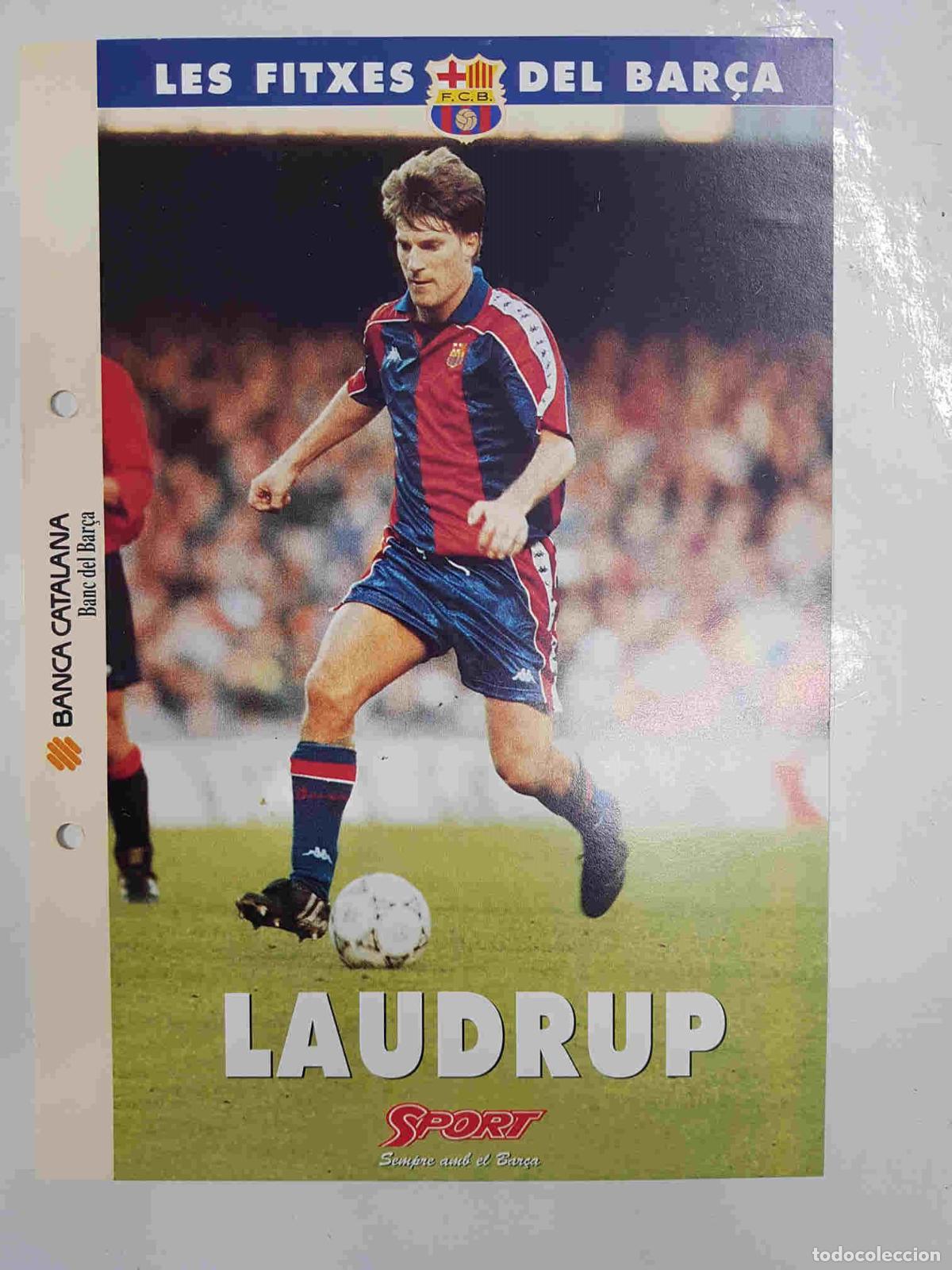 Postcards: Laudrup: Ficha perteneciente a Les fitxes del bar&ccedil;a del diario Sport -