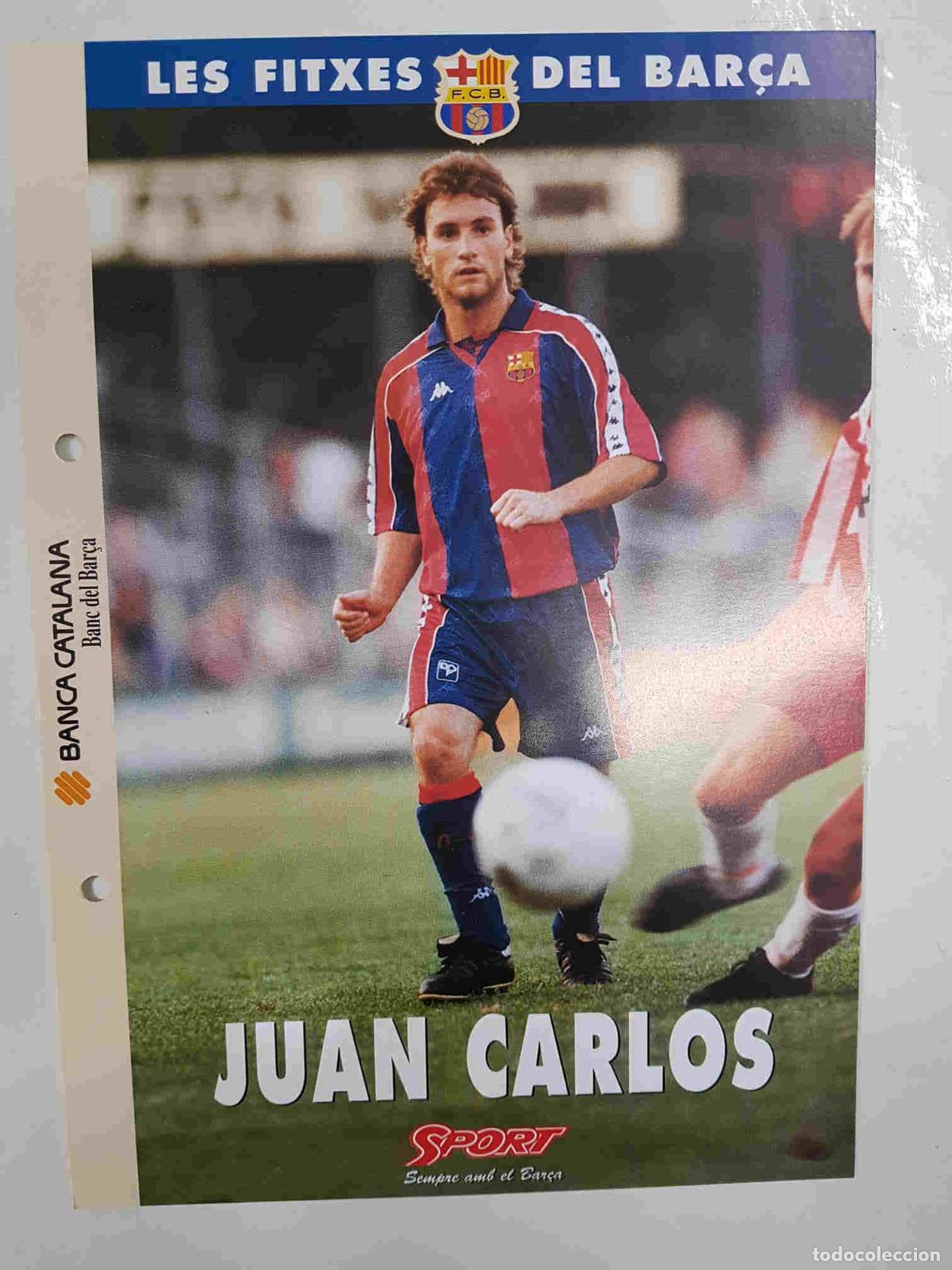 Postcards: Juan Carlos : Ficha perteneciente a Les fitxes del bar&ccedil;a del diario Sport