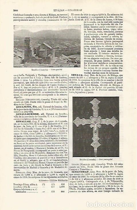 Postkarten: LAMINA ESPASA 20912: Vista de Iznalloz Granada - Varios