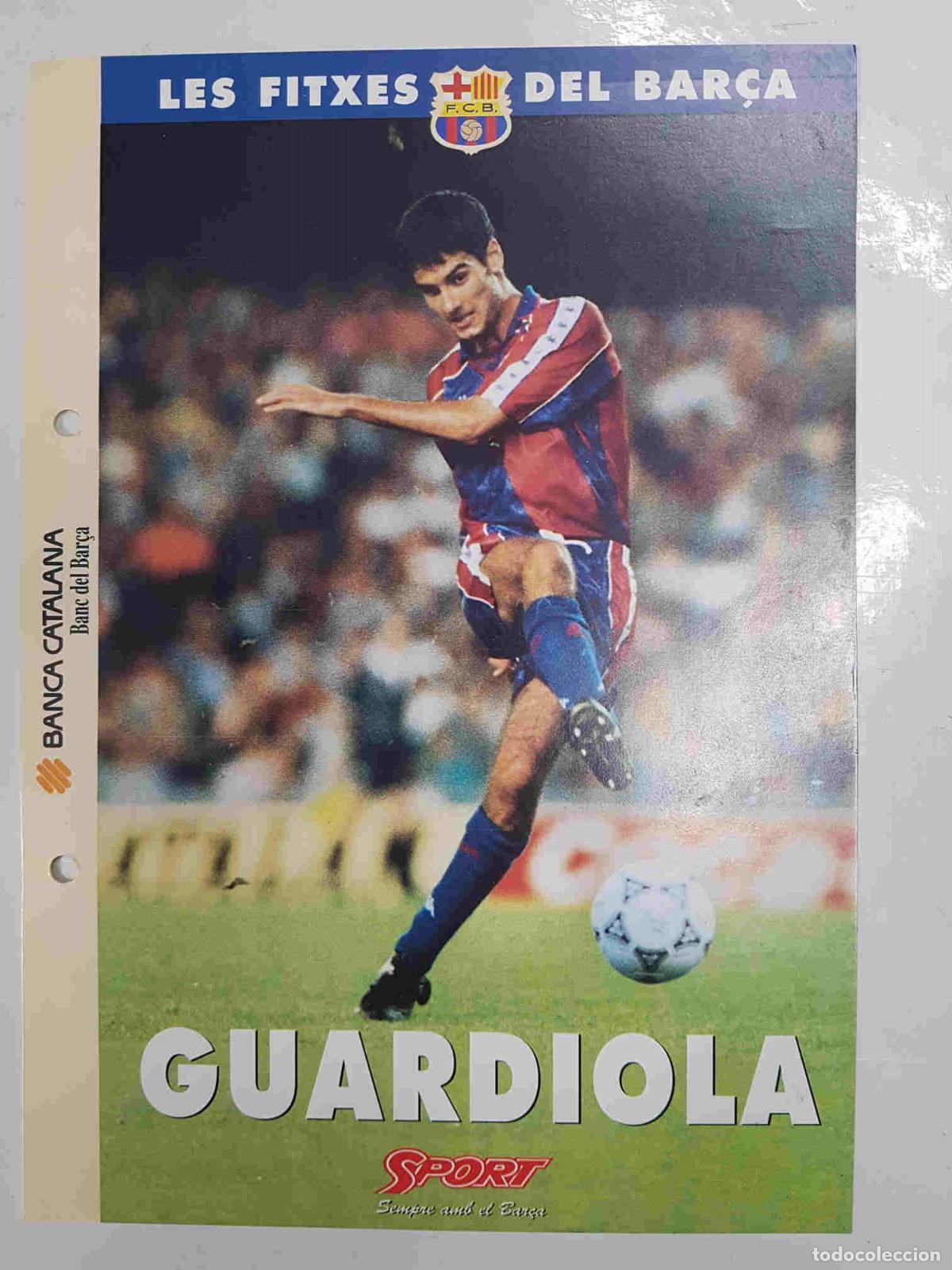 Postais: Guardiola: Ficha perteneciente a Les fitxes del bar&ccedil;a del diario Sport
