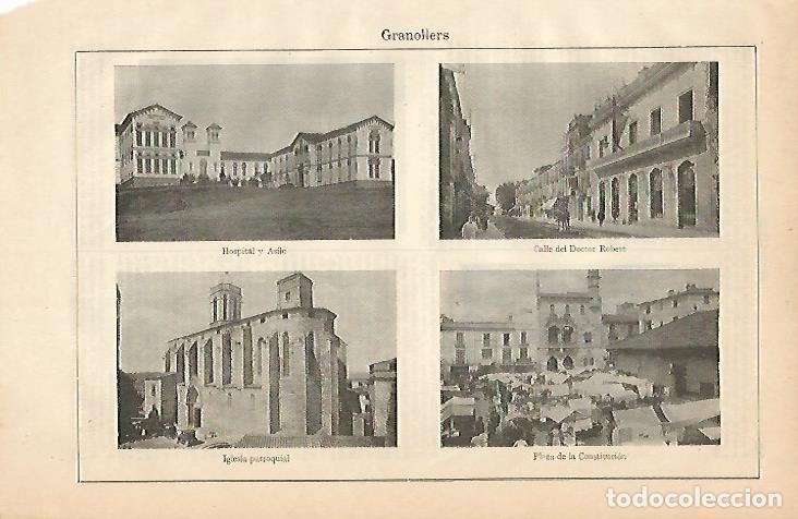 Postais: LAMINA ESPASA 2185: Vistas de Granollers Barcelona - Varios Autores