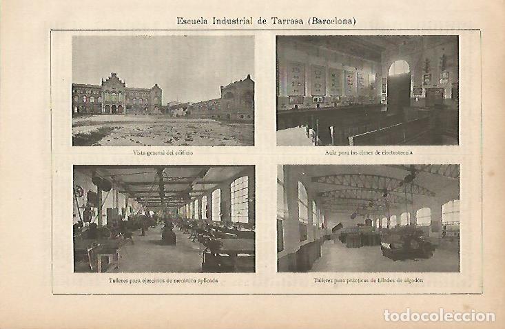 Cartes Postales: LAMINA ESPASA 4583: Escuela Industrial de Terrassa Barcelona - Varios Autores