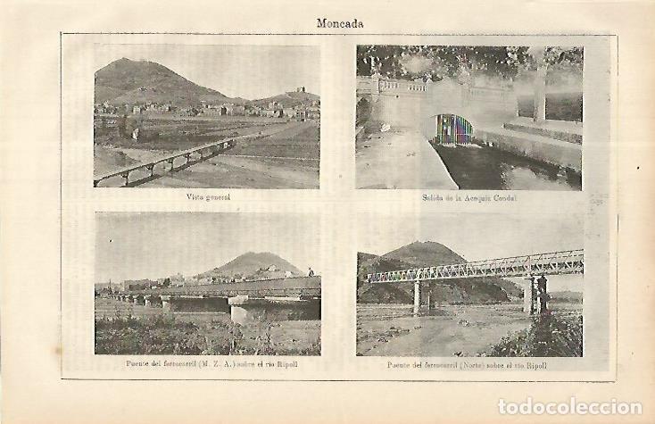 Postkarten: LAMINA ESPASA 8522: Vistas de Montcada Barcelona - Varios