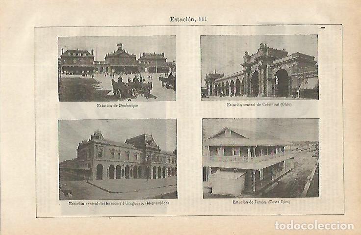 Cartes Postales: LAMINA ESPASA 16296: Estacion de Dunquerque Columbus Montevideo y Limon (Costa Rica) - Varios