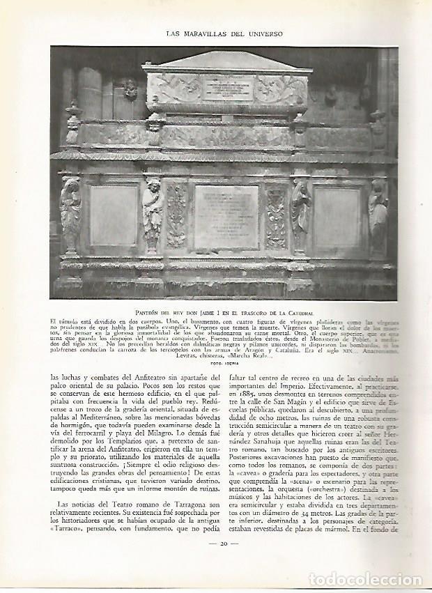 Postais: LAMINA 9367: Tarragona: Panteon del rey Jaime I en la Catedral - J. G. Gui&ntilde;on