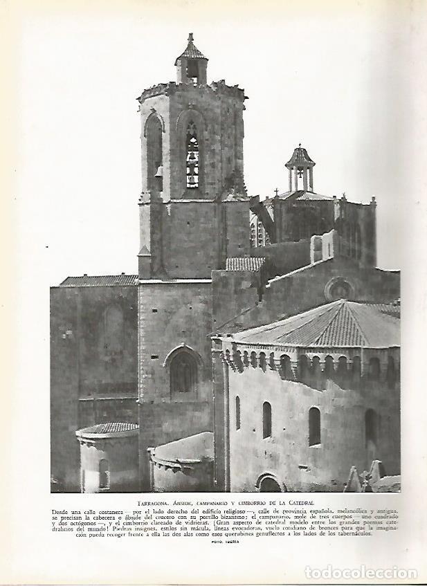 Postkarten: LAMINA 9360: Tarragona: Abside campanario y cimborrio de la Catedral - J. G. Gui&ntilde;on