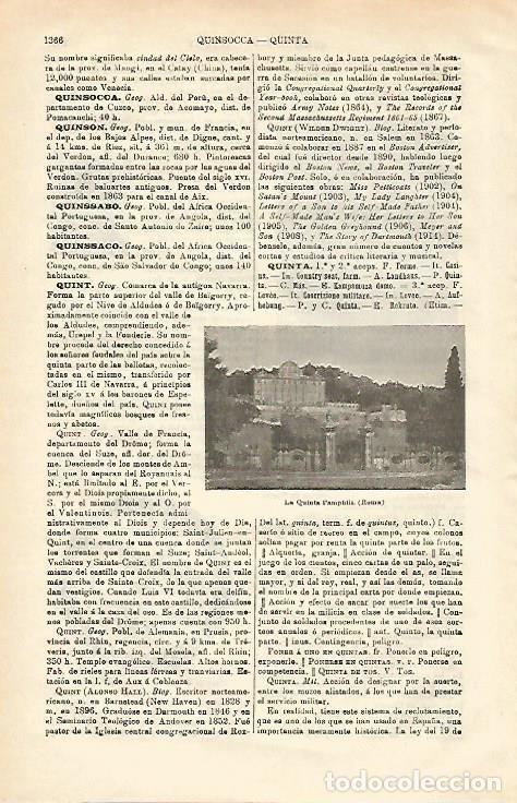 Cartes Postales: LAMINA ESPASA 20739: La Quinta Pamphili en Roma - Varios