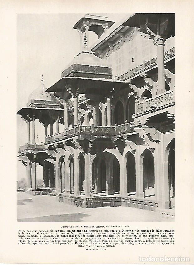 Postkarten: LAMINA 9502: Agra: Mausoleo del emperador Akbar - J. G. Gui&ntilde;on