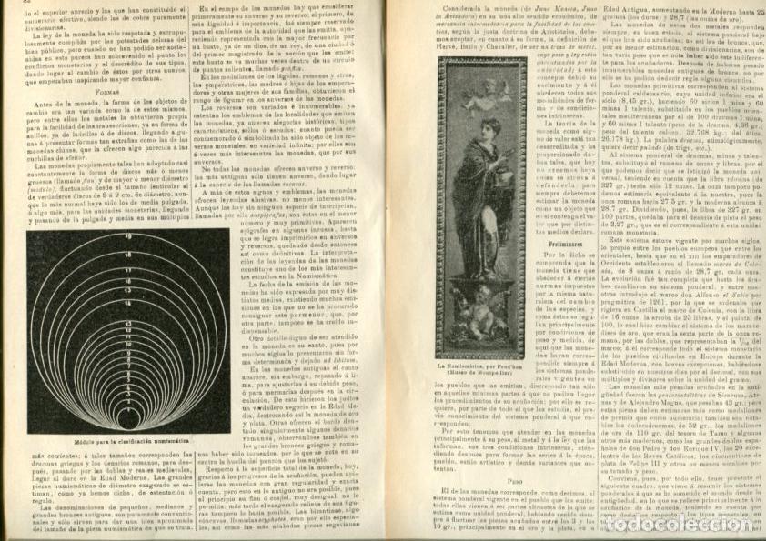 Postais: Espasa Calpe: Numismatica, entrada ficha de 28 paginas -