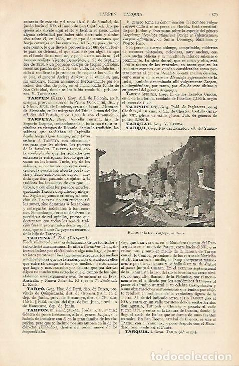 Cartoline: LAMINA ESPASA 6508: Ruinas de la roca Tarpeya en Roma - Varios Autores