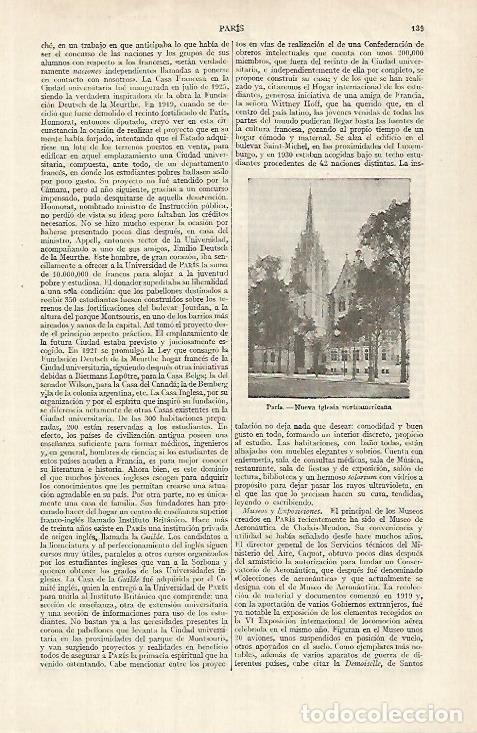 Postais: LAMINA ESPASA 26093: Iglesia Norteamericana en Paris - Varios