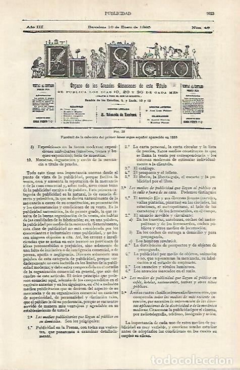 Postales: LAMINA ESPASA 26154: Facsimil deel primer house organ espa&ntilde;ol de 1885 - Varios