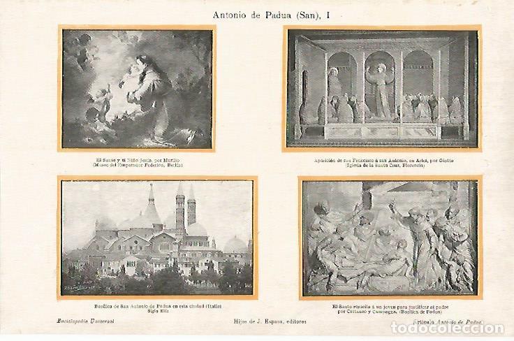 Postales: LAMINA ESPASA 26184: Representaciones de San Antonio de Padua - Varios