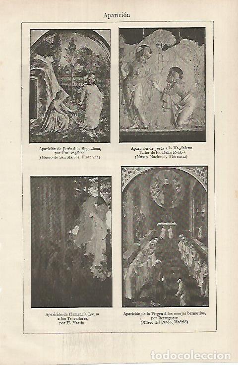 Cartoline: LAMINA ESPASA 26205: Aparicion por Fra Angelico della Robbia H. Martin y Berruguete - Varios