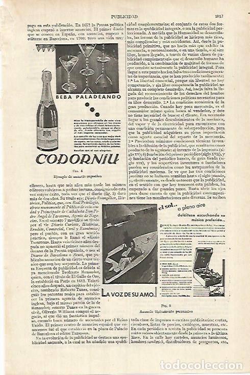 Postales: LAMINA ESPASA 26157: Publicidad de Codorniu - Varios