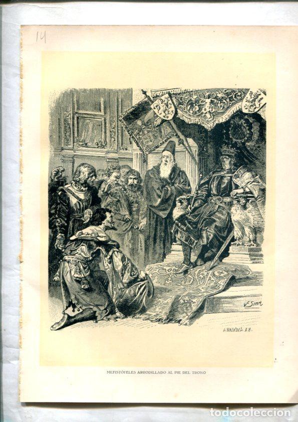 Postales: Fausto de Goethe: Lamina numerada 14 (cada cara lleva una lamina) -
