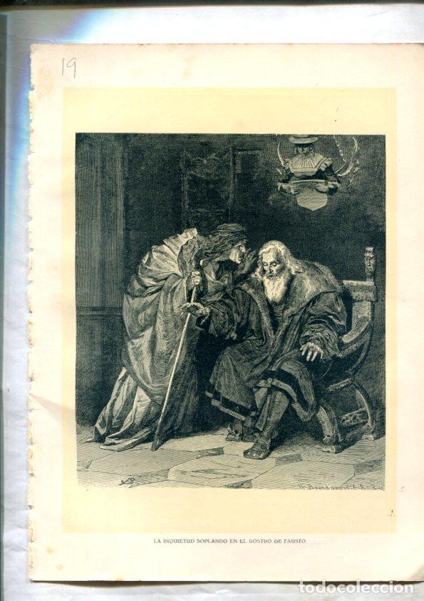 Postales: Fausto de Goethe: Lamina numerada 19 (cada cara lleva una lamina) -