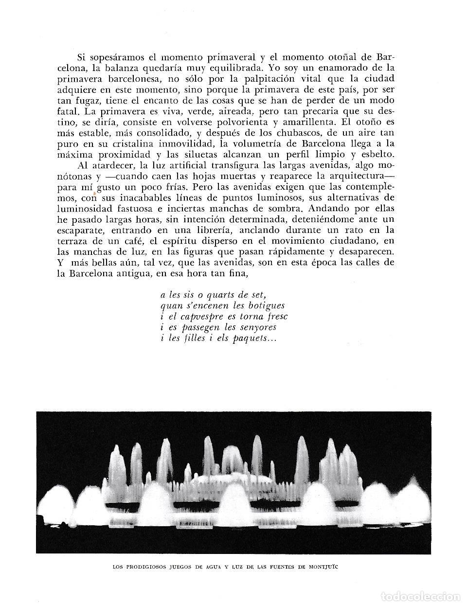 Postales: LAMINA 6330: Los prodigiosos juegos de agua y luz de las fuentes de Montjuic - Jose Pla