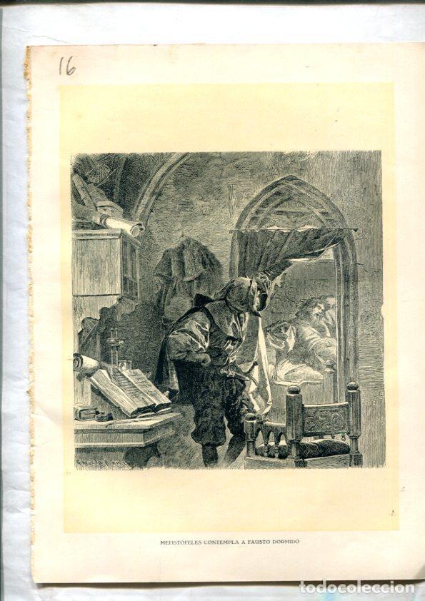 Postales: Fausto de Goethe: Lamina numerada 16 (cada cara lleva una lamina) -