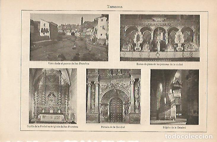 Postcards: LAMINA ESPASA 6494: Vistas de Tarazona Zaragoza - Varios Autores