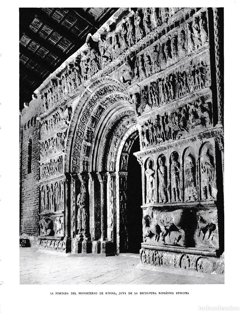 Postkarten: LAMINA 6389: La portada del Monasterio de Ripoll escultura romanica europea - Jose Pla